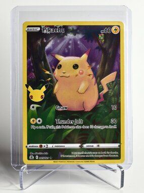 Pokemon Pikachu Holo 005/025 Celebrations 25th Anniversary Stamped